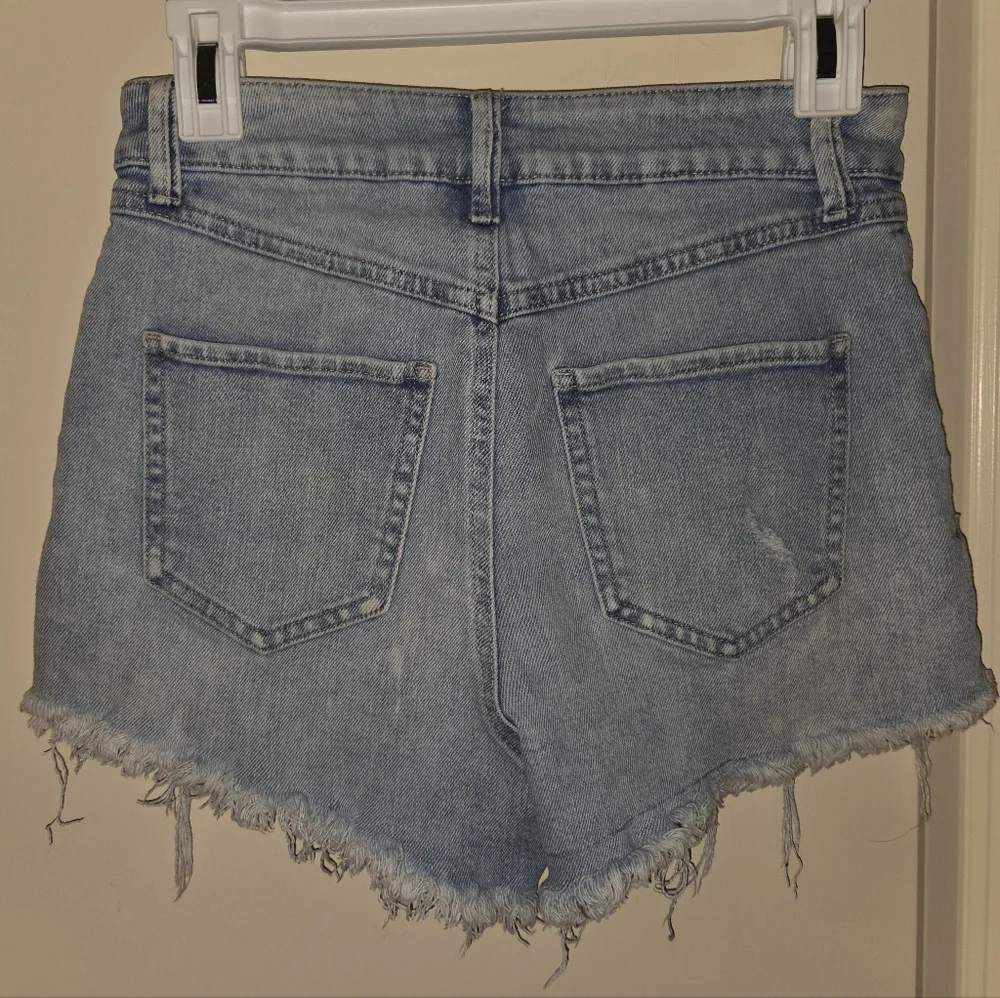 Sincerely Jules Denim Frayed Hem Cut Off Shorts Daisy Dukes Size 5/27 - Picture 2 of 4
